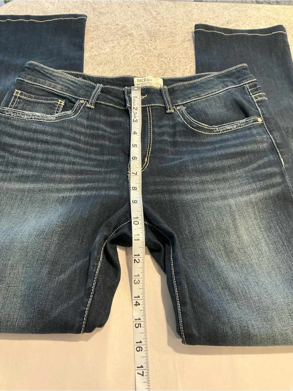 Buckle BKE Festival Stella Stretch Dark Wash Denim Straight Leg Rodeo Cowgirl 31 - Picture 11 of 16